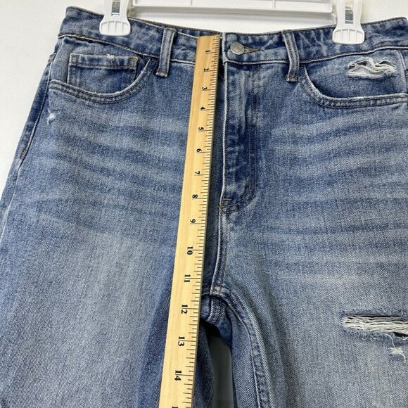 Vervet Super High Rise Beverly Slim Straight Jeans Womens Size 29 Ankle Crop - Picture 9 of 10